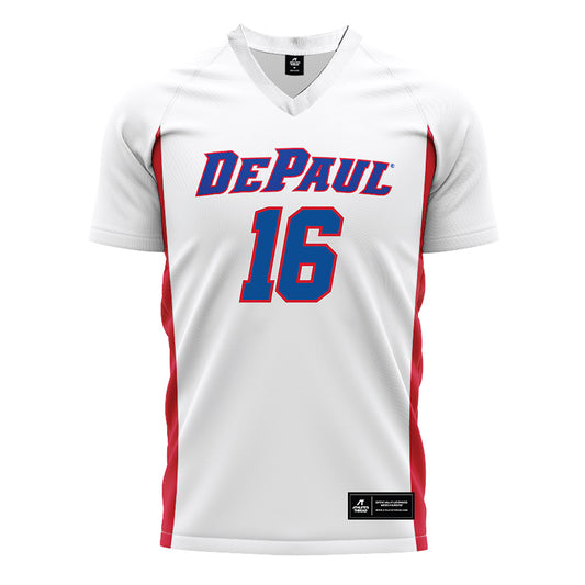 DePaul - NCAA Men's Soccer : Tyler Flowers - White Soccer Jersey-0