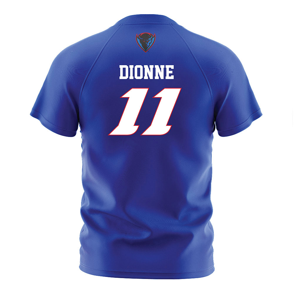 DePaul - NCAA Men's Soccer : Christian Dionne - Blue Soccer Jersey-1