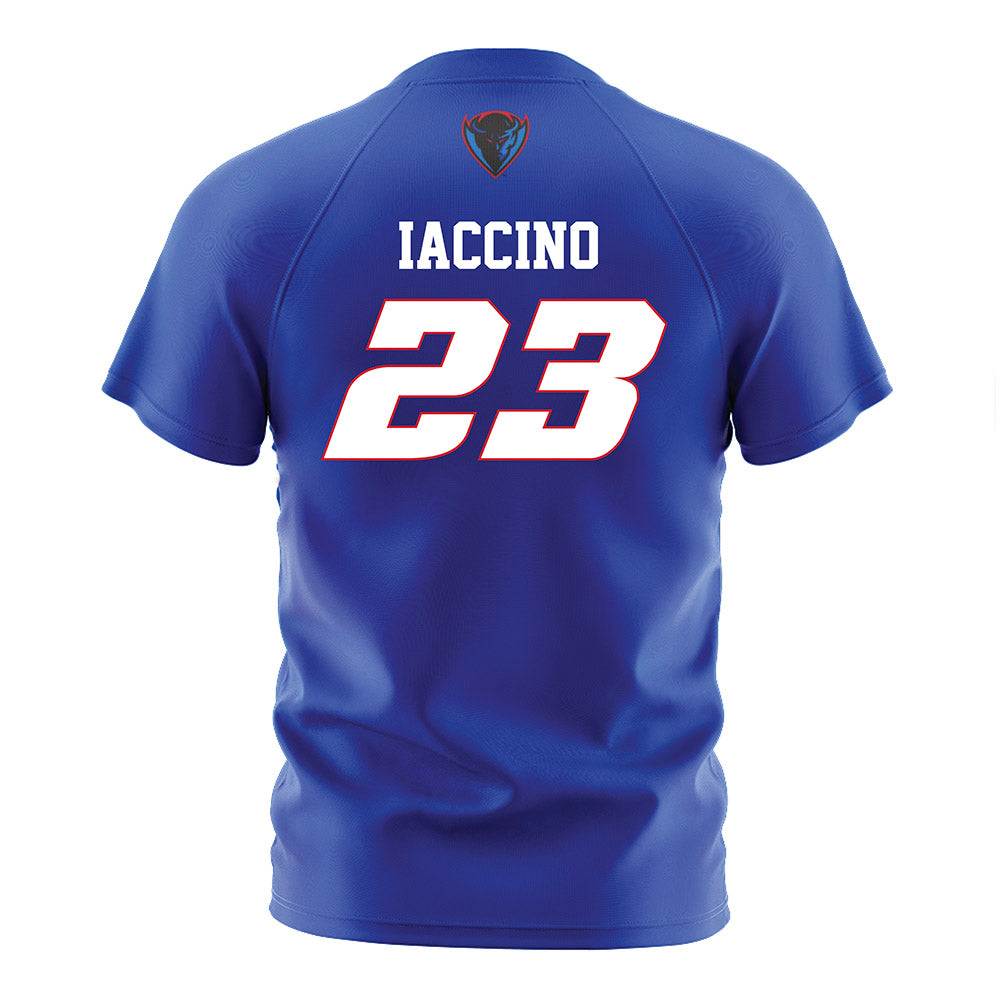 DePaul - NCAA Men's Soccer : Luca Iaccino - Blue Soccer Jersey-1