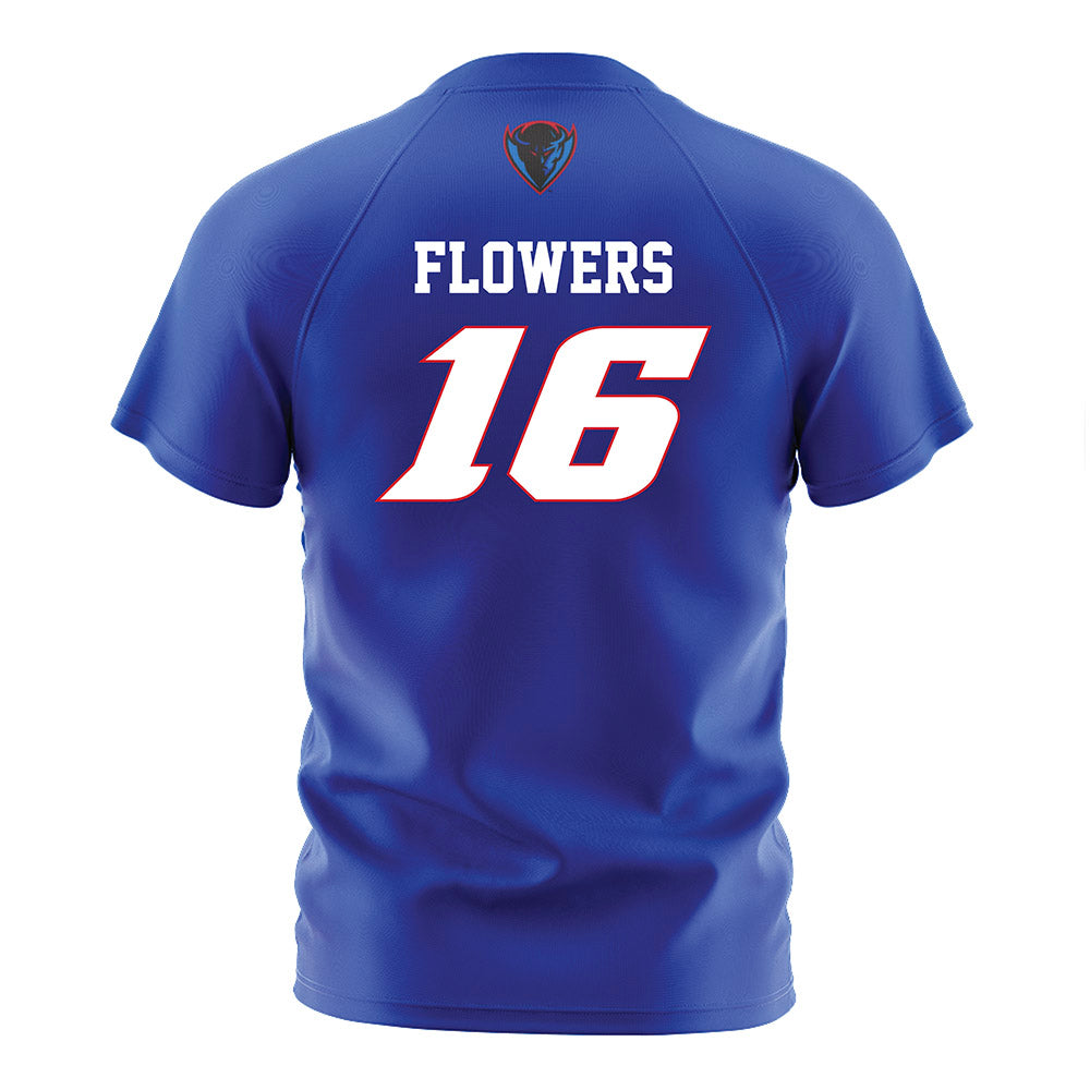 DePaul - NCAA Men's Soccer : Tyler Flowers - Blue Soccer Jersey-1