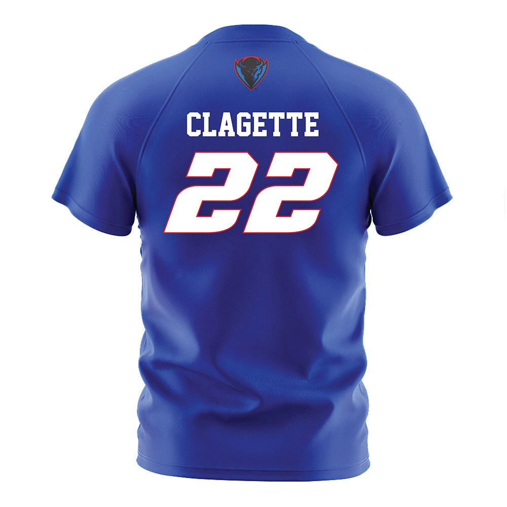 DePaul - NCAA Men's Soccer : Jordan Clagette - Soccer Jersey Blue