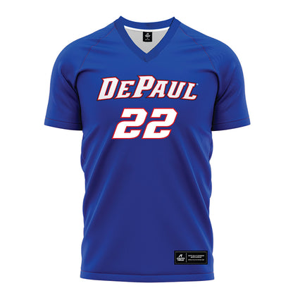 DePaul - NCAA Men's Soccer : Jordan Clagette - Soccer Jersey Blue