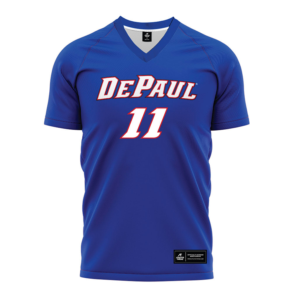 DePaul - NCAA Men's Soccer : Daniel Hickiewicz - Blue Soccer Jersey-0