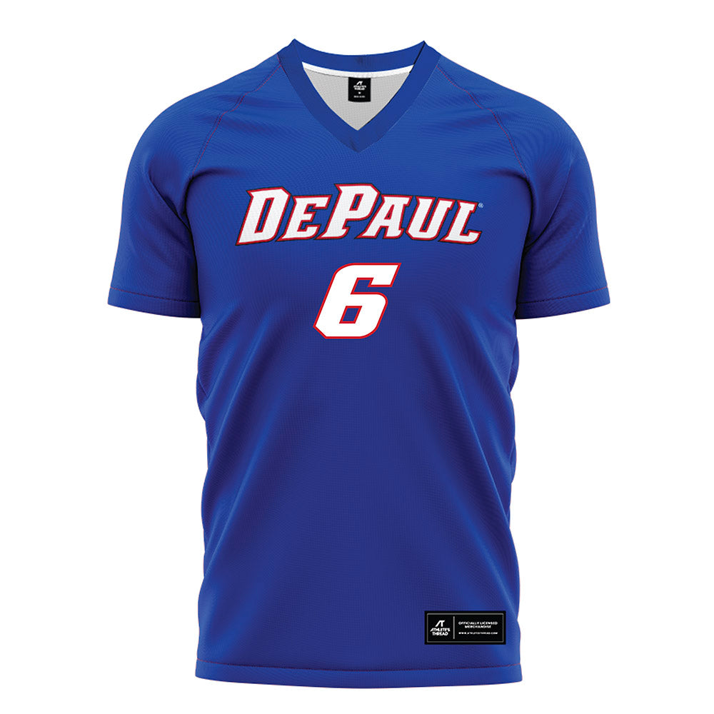 DePaul - NCAA Men's Soccer : Joon Han Han - Blue Soccer Jersey-0