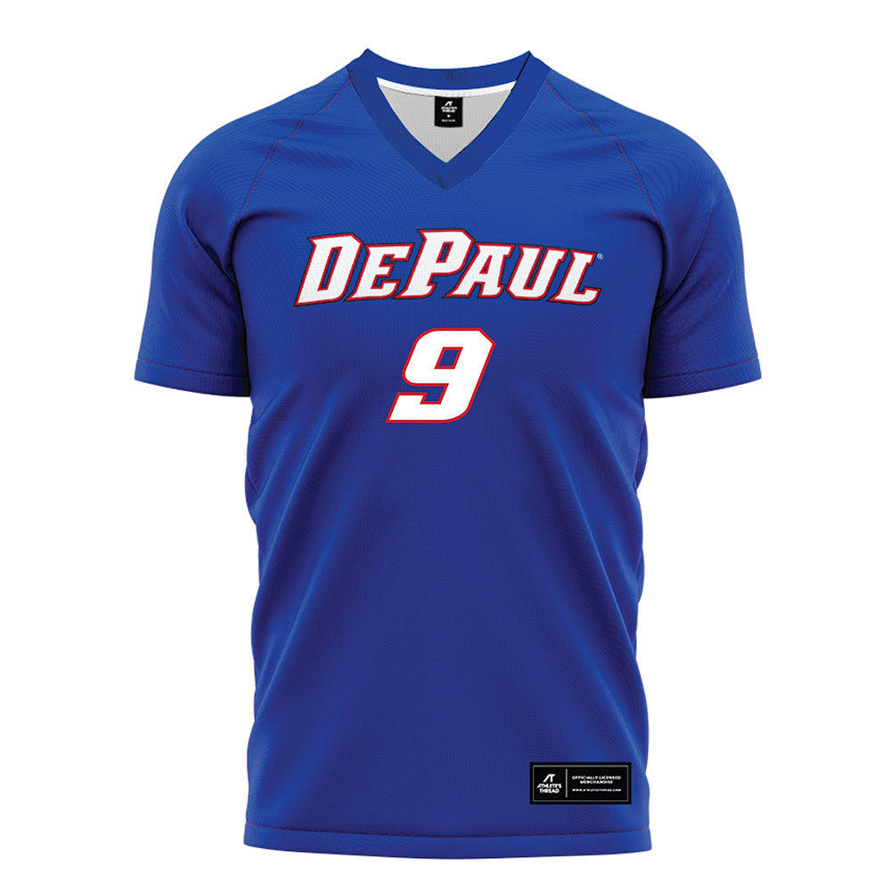 DePaul - NCAA Men's Soccer : Liam Mullins - Blue Soccer Jersey-0