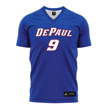 DePaul - NCAA Men's Soccer : Liam Mullins - Blue Soccer Jersey-0