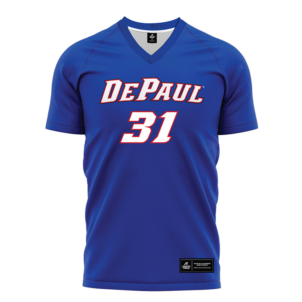 DePaul - NCAA Men's Soccer : Jayden Waski - Blue Soccer Jersey-0