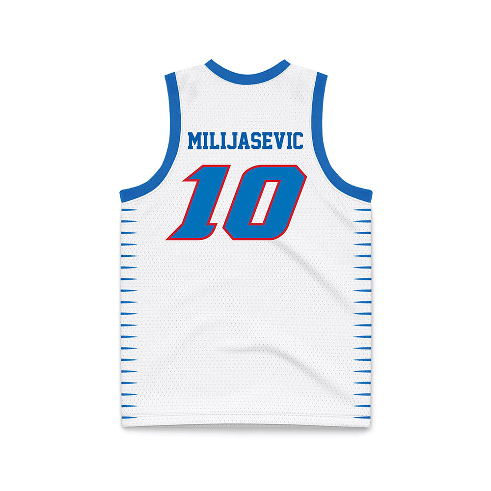 DePaul - NCAA Men's Basketball : Ilija Milijasevic - White Basketball Jersey-1