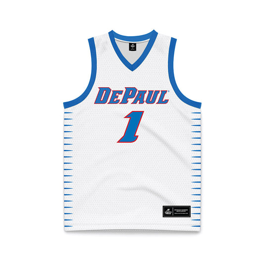 DePaul - NCAA Men's Basketball : Isaiah Rivera - White Basketball Jersey