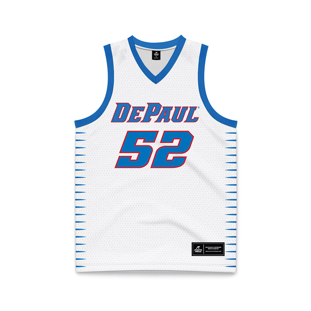 DePaul - NCAA Men's Basketball : Amsal Delalic - White Basketball Jersey-0