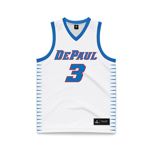 DePaul - NCAA Men's Basketball : Nate Kasher - White Basketball Jersey