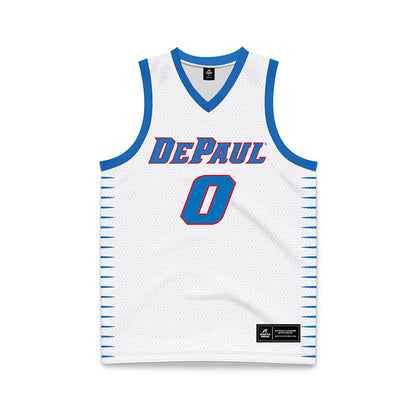 DePaul - NCAA Men's Basketball : Brandon Maclin - White Basketball Jersey-0