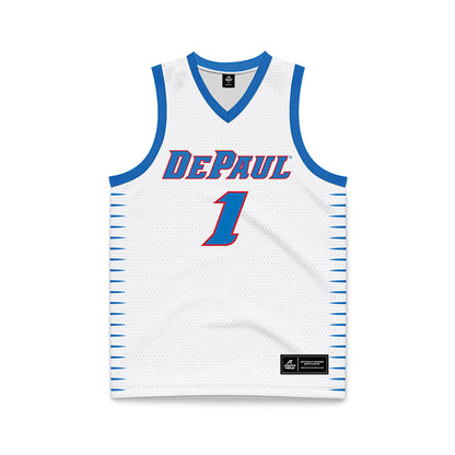 DePaul - NCAA Men's Basketball : Kaleb Banks - White Basketball Jersey-0