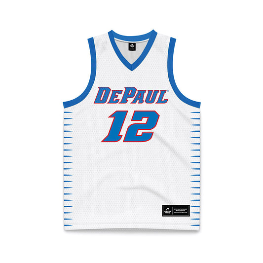 DePaul - NCAA Men's Basketball : Jacob Meyer - White Basketball Jersey