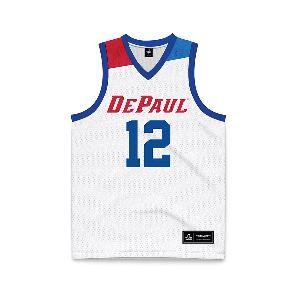 DePaul - NCAA Women's Basketball : Ellery Minch - White Basketball Jersey-0