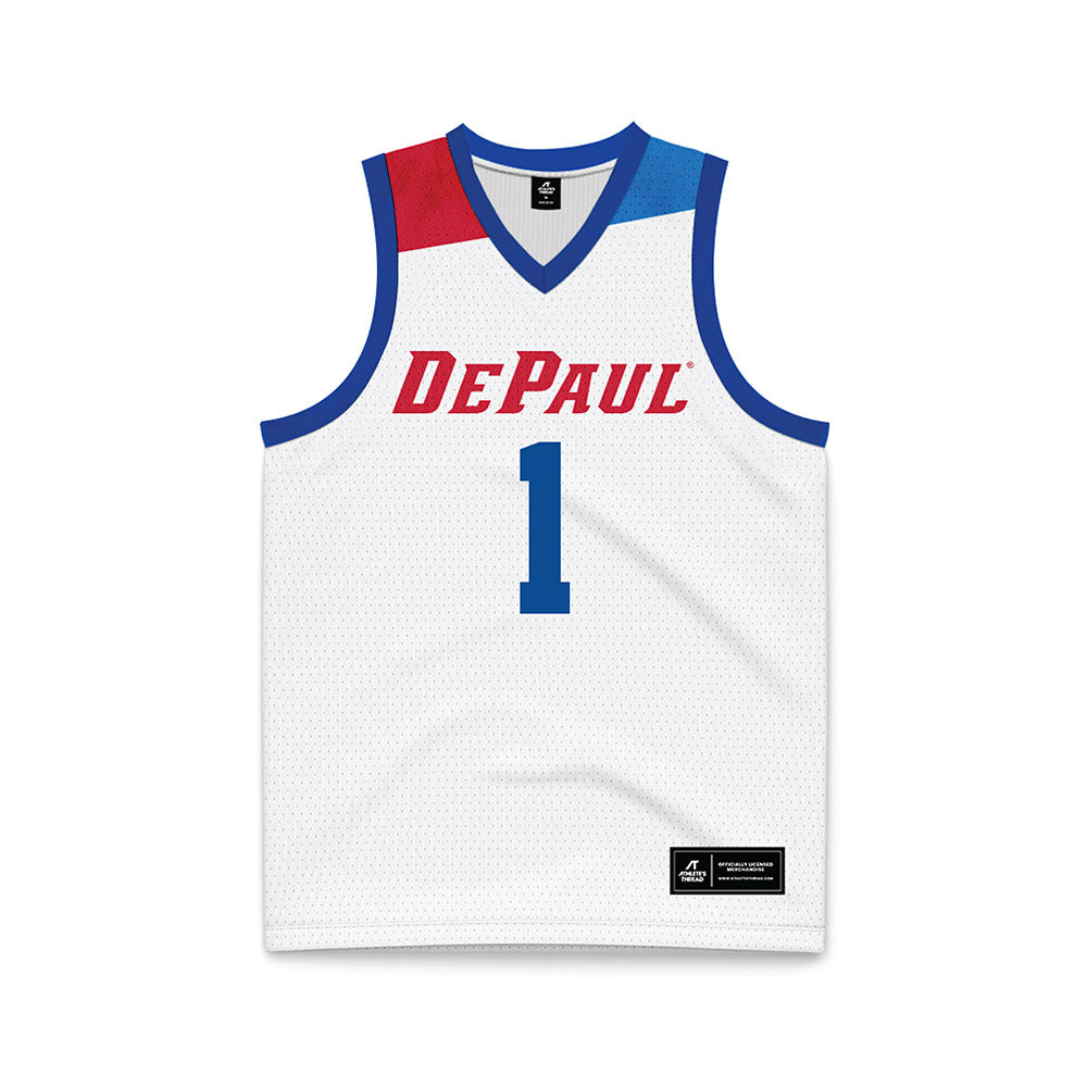 DePaul - NCAA Women's Basketball : Aizhanique Mayo - White Basketball Jersey-0