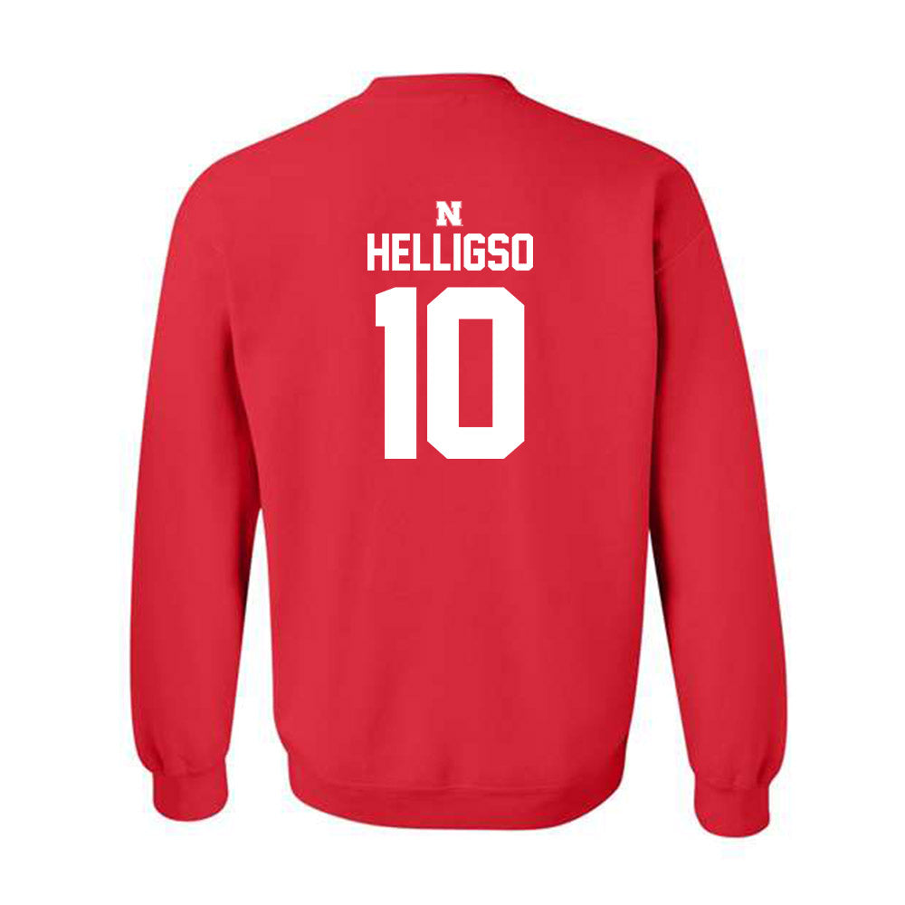 Nebraska - NCAA Baseball : Hogan Helligso - Classic Shersey Crewneck Sweatshirt-1