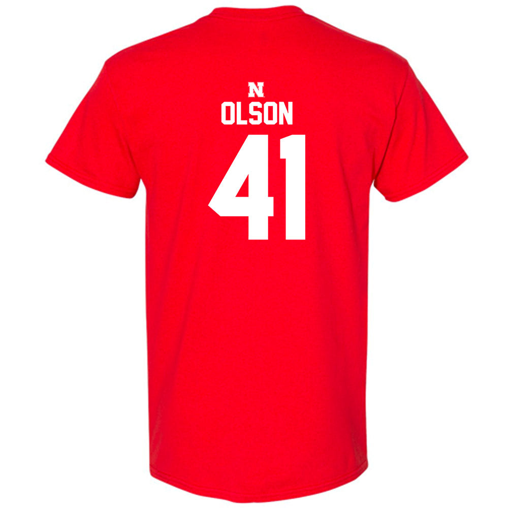 Nebraska - NCAA Baseball : Chase Olson - Classic Shersey T-Shirt-1