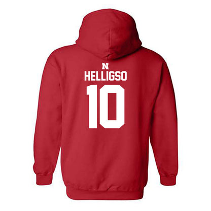 Nebraska - NCAA Baseball : Hogan Helligso - Classic Shersey Hooded Sweatshirt-1