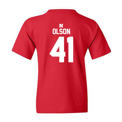 Nebraska - NCAA Baseball : Chase Olson - Classic Shersey Youth T-Shirt-1