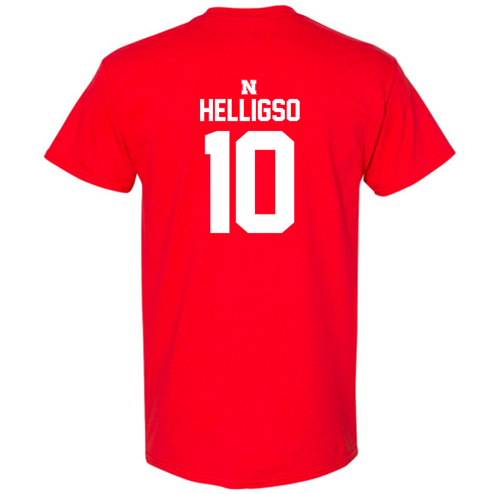 Nebraska - NCAA Baseball : Hogan Helligso - Classic Shersey T-Shirt-1