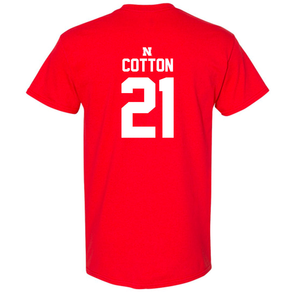 Nebraska - NCAA Baseball : Jaron Cotton - Classic Shersey T-Shirt-1