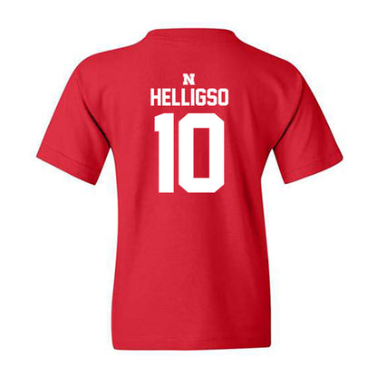 Nebraska - NCAA Baseball : Hogan Helligso - Classic Shersey Youth T-Shirt-1