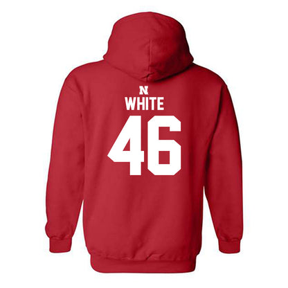 Nebraska - NCAA Baseball : Aiden White - Classic Shersey Hooded Sweatshirt-1