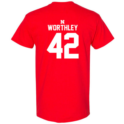 Nebraska - NCAA Baseball : Jalen Worthley - T-Shirt