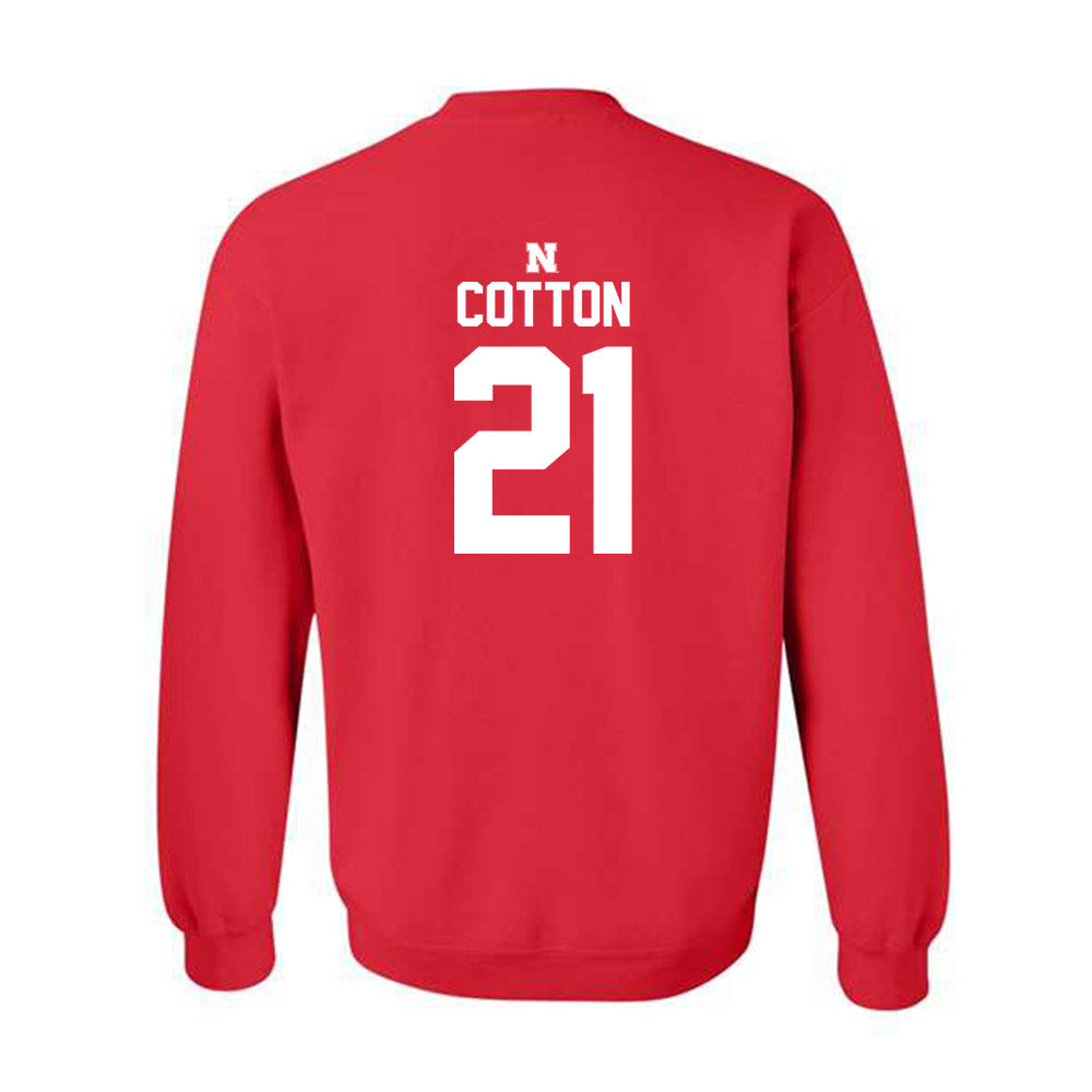 Nebraska - NCAA Baseball : Jaron Cotton - Classic Shersey Crewneck Sweatshirt-1