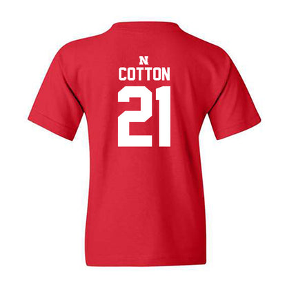 Nebraska - NCAA Baseball : Jaron Cotton - Classic Shersey Youth T-Shirt-1