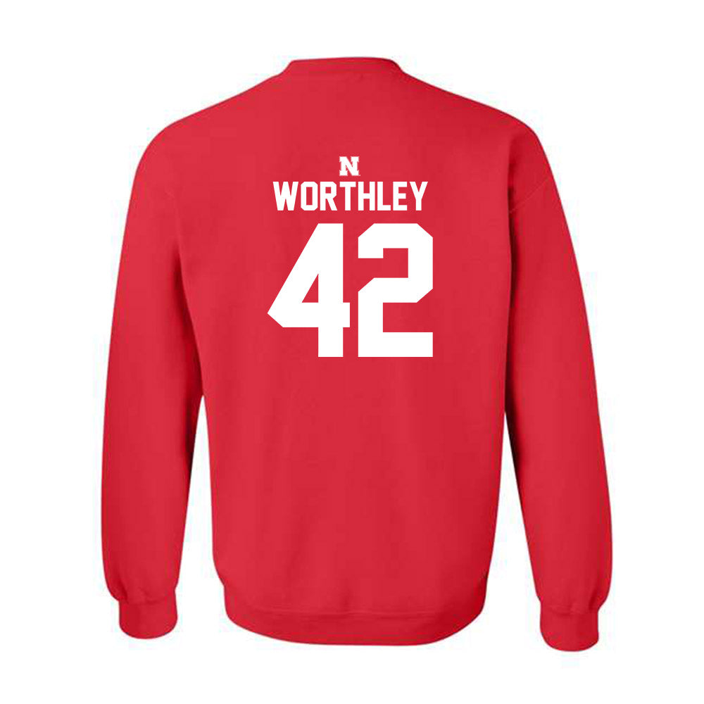 Nebraska - NCAA Baseball : Jalen Worthley - Crewneck Sweatshirt