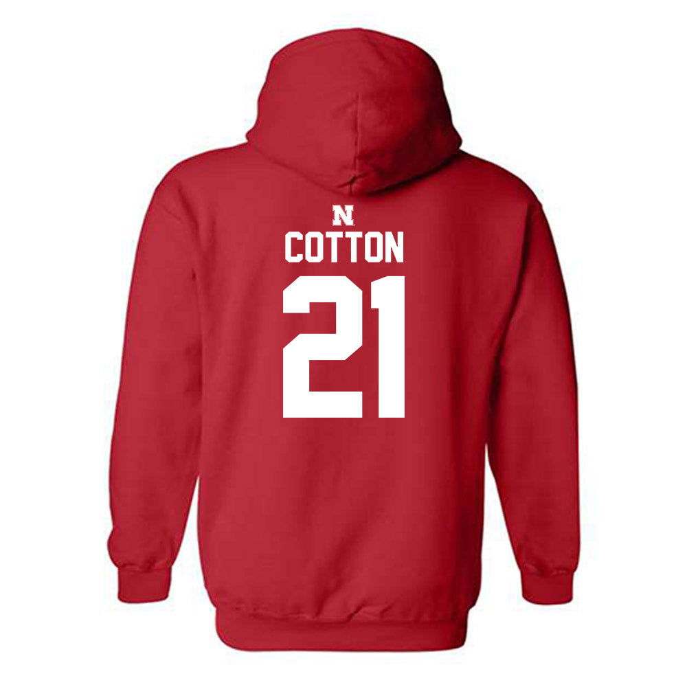 Nebraska - NCAA Baseball : Jaron Cotton - Classic Shersey Hooded Sweatshirt-1