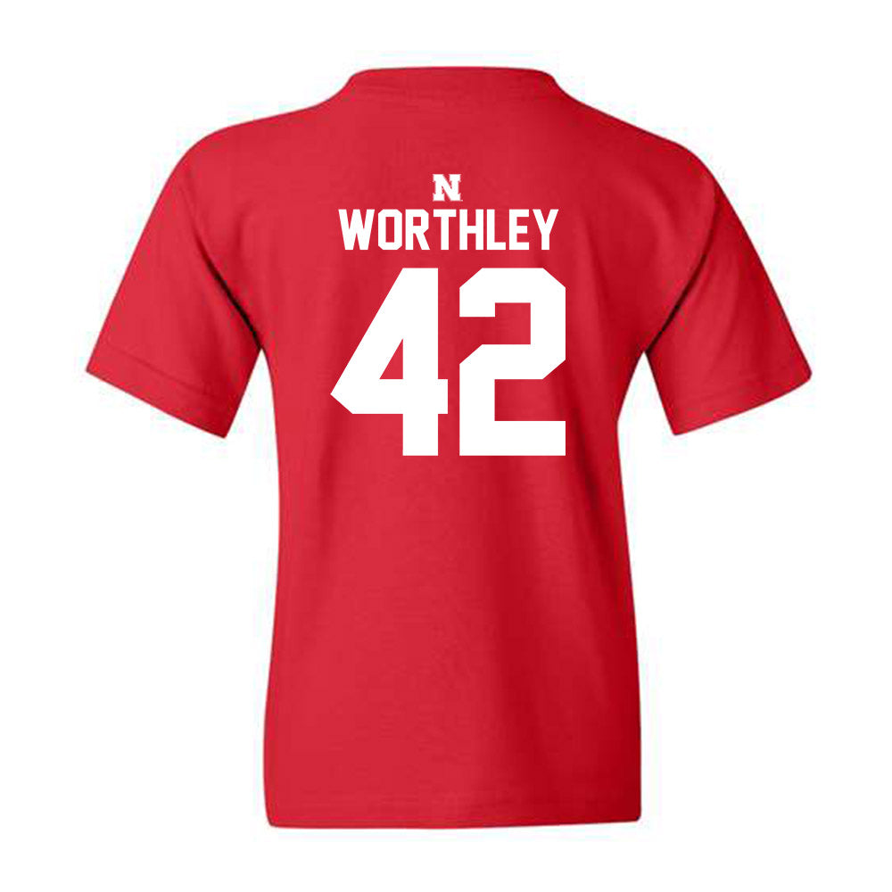 Nebraska - NCAA Baseball : Jalen Worthley - Youth T-Shirt