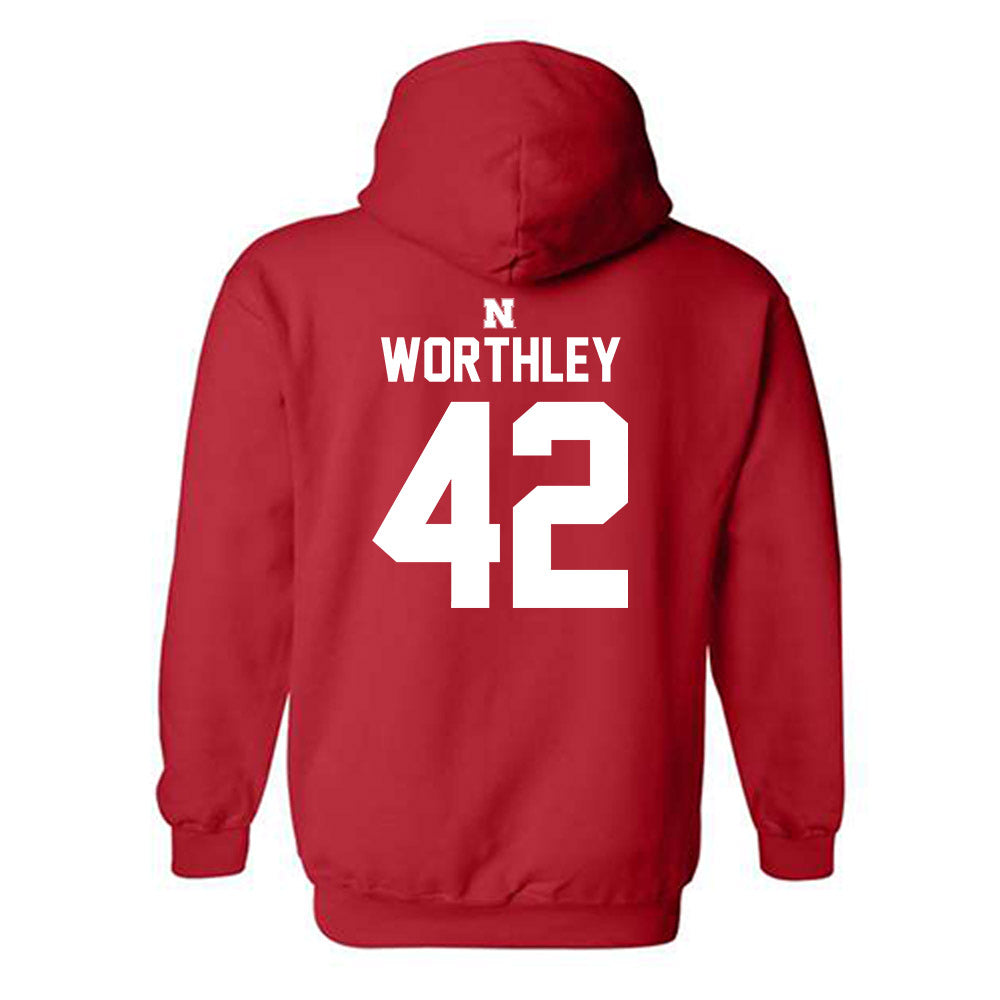 Nebraska - NCAA Baseball : Jalen Worthley - Hooded Sweatshirt