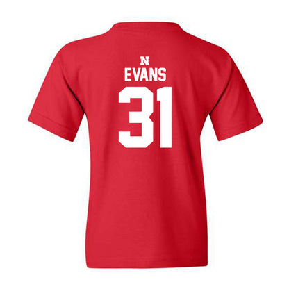 Nebraska - NCAA Football : Ryker Evans - Youth T-Shirt