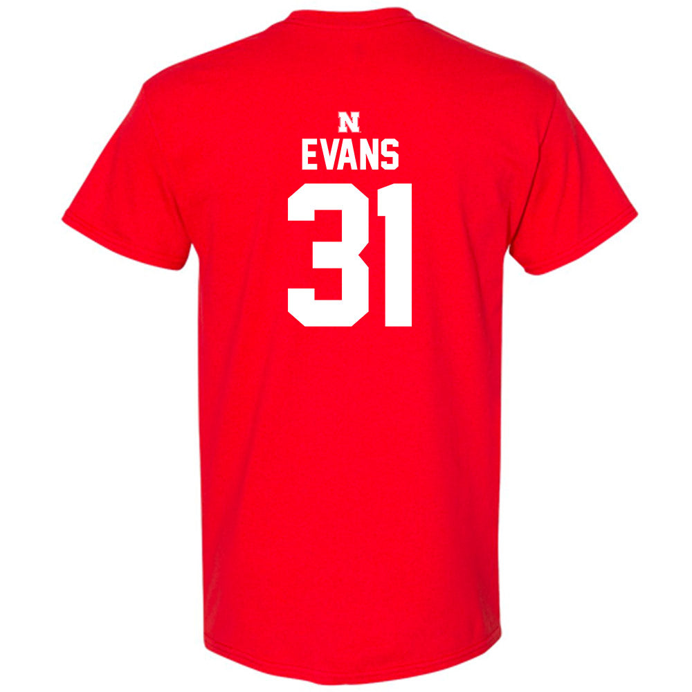 Nebraska - NCAA Football : Ryker Evans - T-Shirt