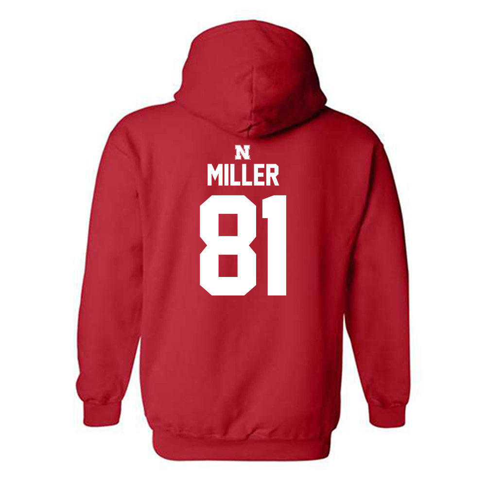 Nebraska - NCAA Football : Hayes Miller - Classic Shersey Hooded Sweatshirt