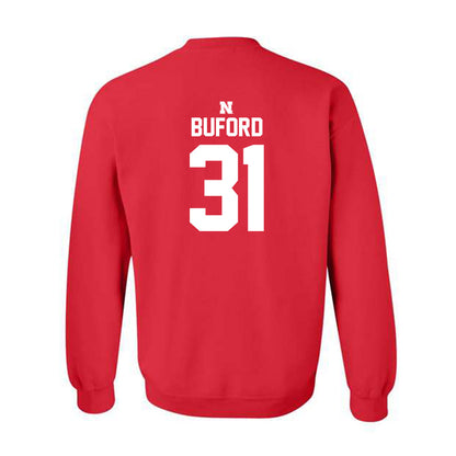 Nebraska - NCAA Football : Mario Buford - Classic Shersey Crewneck Sweatshirt-1