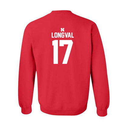 Nebraska - NCAA Football : Luke Longval - Crewneck Sweatshirt