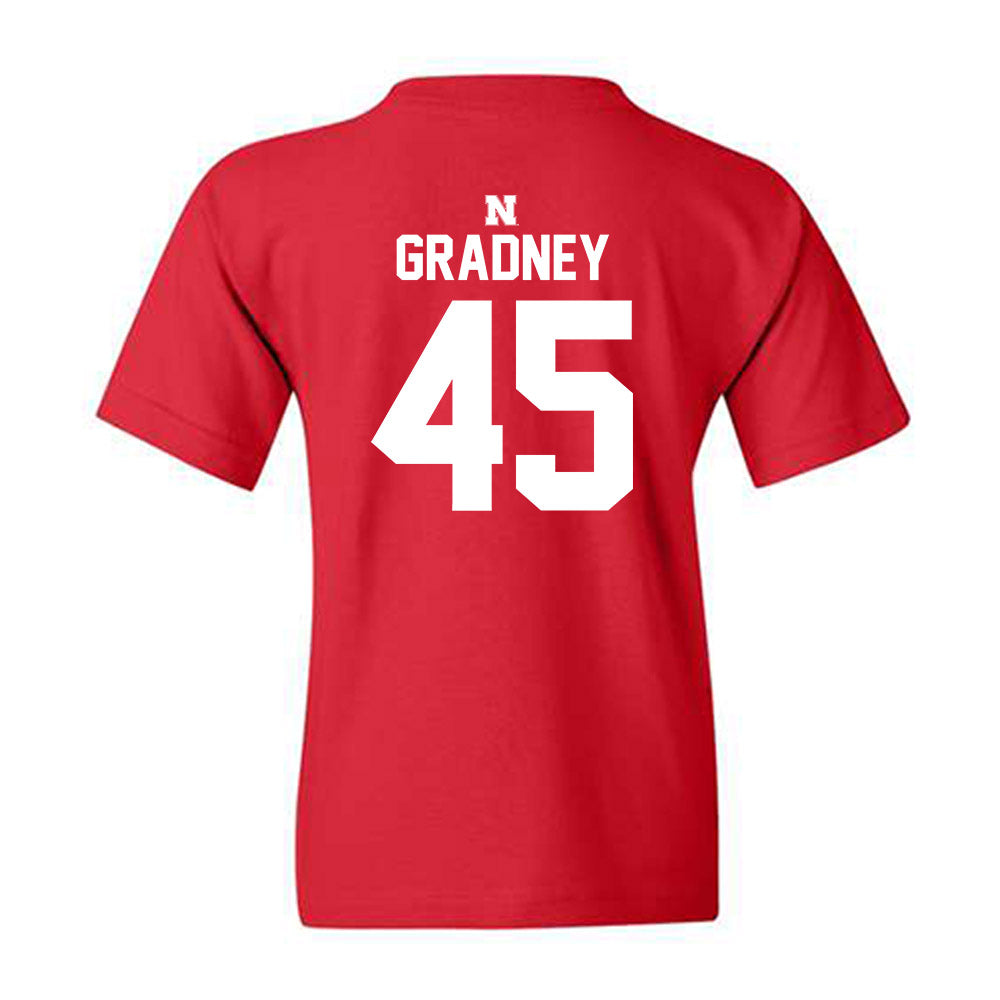Nebraska - NCAA Football : Roger Gradney - Classic Shersey Youth T-Shirt-1