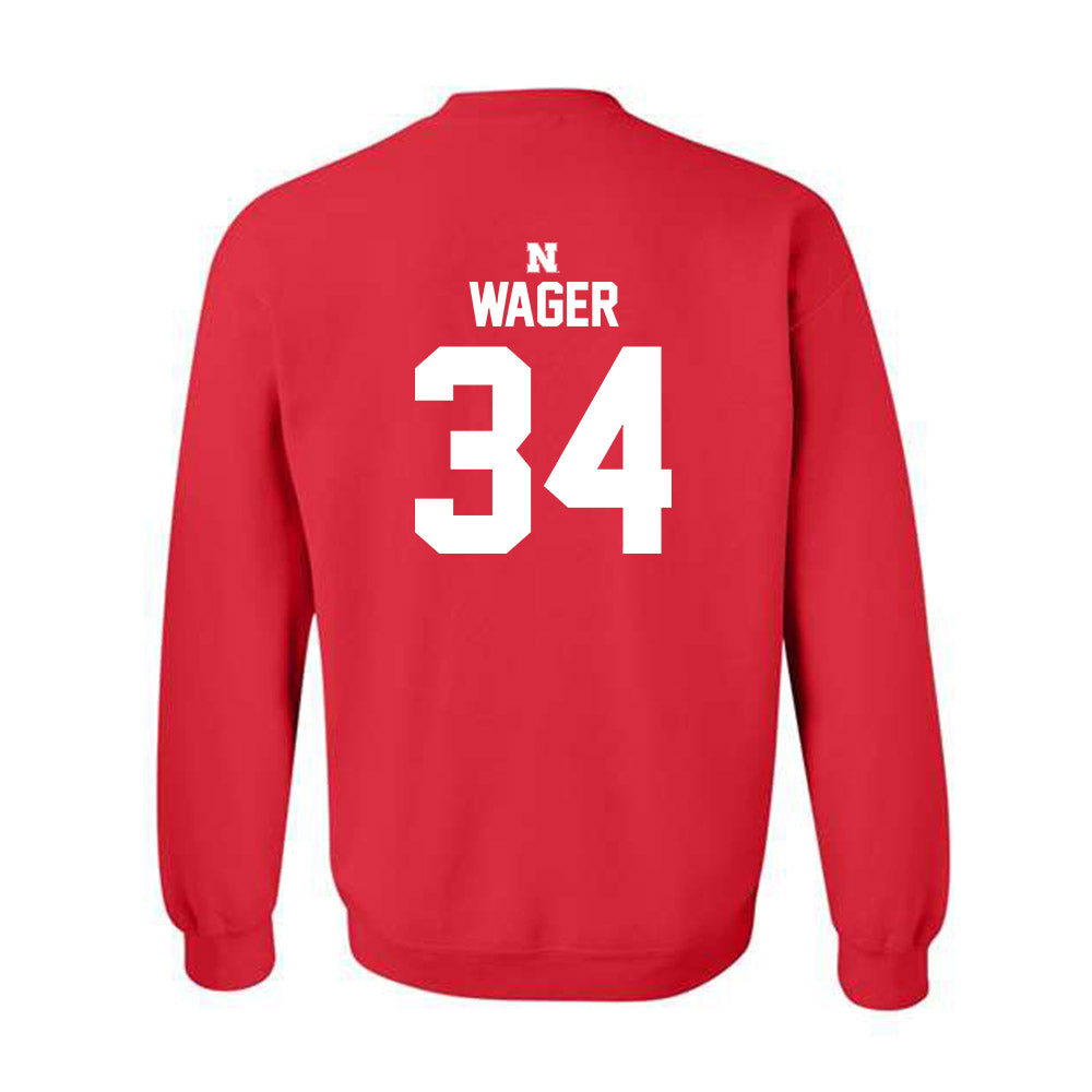 Nebraska - NCAA Football : Gage Wager - Crewneck Sweatshirt