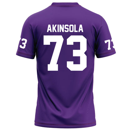 Furman - NCAA Football : Noah Akinsola - Purple Football Jersey-1