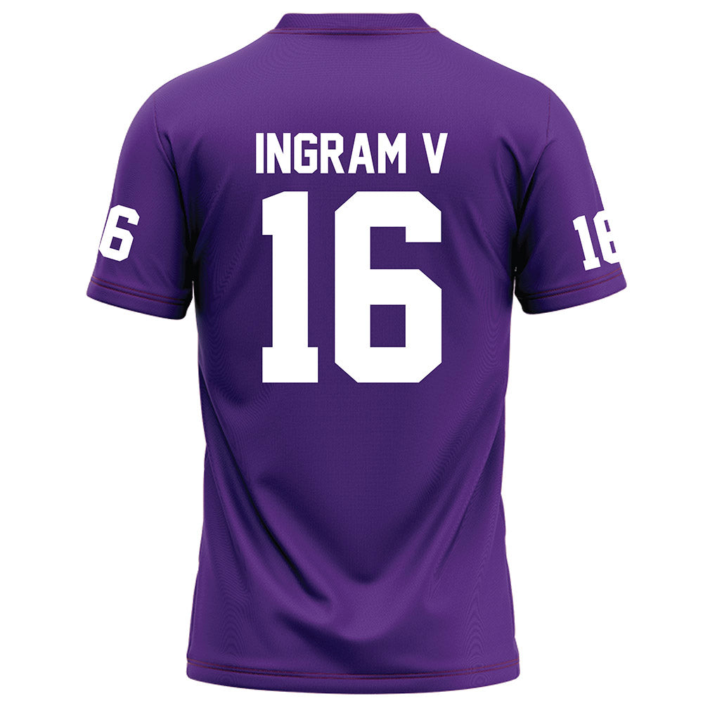 Furman - NCAA Football : Charles Ingram V - Purple Football Jersey