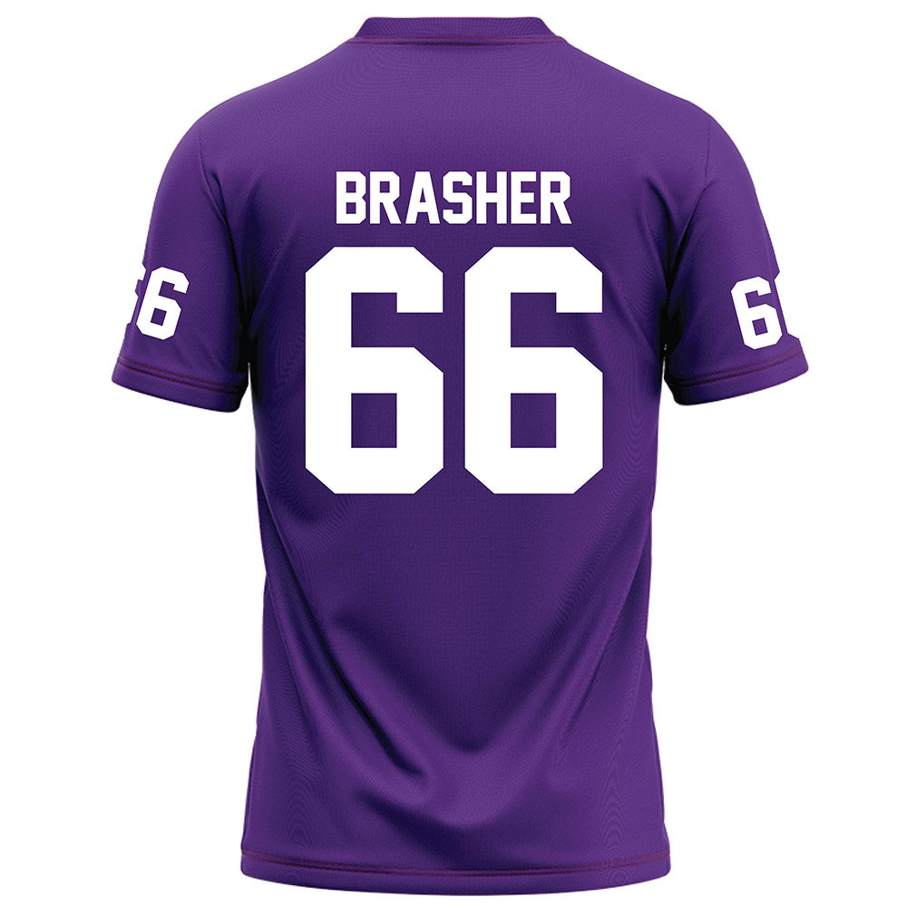 Furman - NCAA Football : Eli Brasher - Purple Football Jersey-1