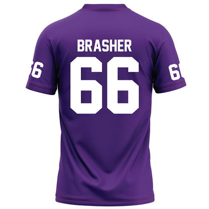Furman - NCAA Football : Eli Brasher - Purple Football Jersey-1