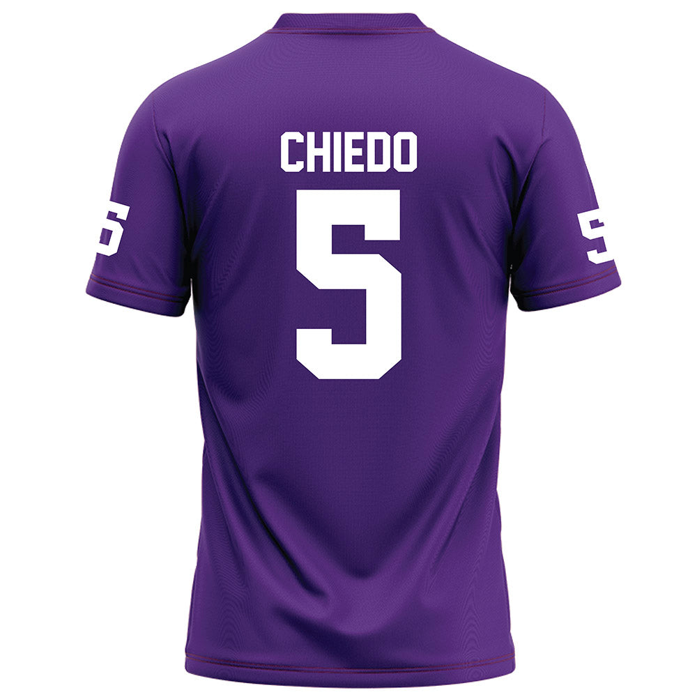 Furman - NCAA Football : Dylan Chiedo - Purple Football Jersey-1