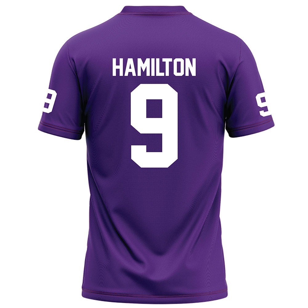 Furman - NCAA Football : Keith Hamilton - Purple Football Jersey-1