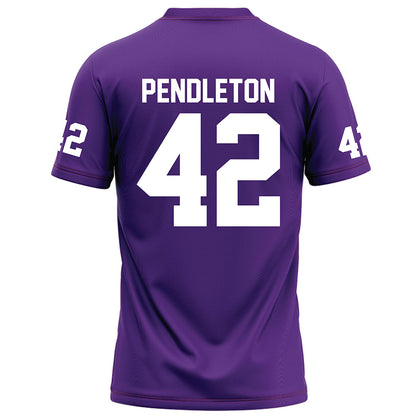 Furman - NCAA Football : Jakeman Pendleton - Purple Football Jersey-1