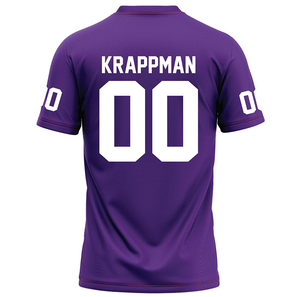 Furman - NCAA Football : Charlie Krappman - Purple Football Jersey-1